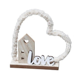 Maxbell Love Heart House Decoration Desktop Ornament for Holiday Cabinet Living Room