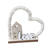 Maxbell Love Heart House Decoration Desktop Ornament for Holiday Cabinet Living Room