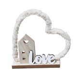 Maxbell Love Heart House Decoration Desktop Ornament for Holiday Cabinet Living Room