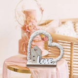 Maxbell Love Heart House Decoration Desktop Ornament for Holiday Cabinet Living Room