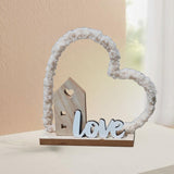 Maxbell Love Heart House Decoration Desktop Ornament for Holiday Cabinet Living Room