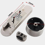 Maxbell Indicating Utility Bathroom Door Lock Bolts for Restaurants Silvery