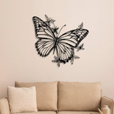 Maxbell Butterfly Floral Wall Decor Boho Hanging Appearance for Garden Bathroom Yard