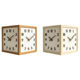 Maxbell Dual Sided Corner Wall Clock Punch Free Solid Wood