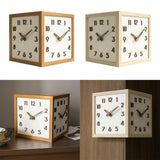 Maxbell Dual Sided Corner Wall Clock Punch Free Solid Wood