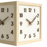 Maxbell Dual Sided Corner Wall Clock Punch Free Solid Wood