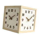 Maxbell Dual Sided Corner Wall Clock Punch Free Solid Wood