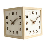 Maxbell Dual Sided Corner Wall Clock Punch Free Solid Wood