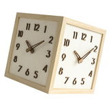Maxbell Dual Sided Corner Wall Clock Punch Free Solid Wood