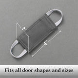 Maxbell 3 Pieces Door Closer Cushion Accessories Versatile for Dormitory with Straps Dark Grey