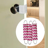 Maxbell 3 Pieces Door Closer Cushion Accessories Versatile for Dormitory with Straps Red White Stripes