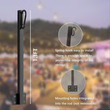 Maxbell 4 Pieces String Light Poles Sturdy Outdoor Lighting Stand for Pub Patio Wall