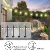 Maxbell 4 Pieces String Light Poles Sturdy Outdoor Lighting Stand for Pub Patio Wall