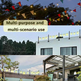 Maxbell 4 Pieces String Light Poles Sturdy Outdoor Lighting Stand for Pub Patio Wall
