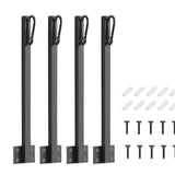 Maxbell 4 Pieces String Light Poles Sturdy Outdoor Lighting Stand for Pub Patio Wall