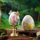 Maxbell Easter Egg Ornament Cute Resin Crafts for Indoor Outdoor Fireplace Farmhouse