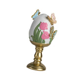 Maxbell Easter Egg Ornament Cute Resin Crafts for Indoor Outdoor Fireplace Farmhouse