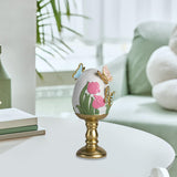 Maxbell Easter Egg Ornament Cute Resin Crafts for Indoor Outdoor Fireplace Farmhouse
