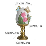 Maxbell Easter Egg Ornament Cute Resin Crafts for Indoor Outdoor Fireplace Farmhouse