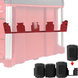 Maxbell Battery Mounts Dock Holder Compact Wall Mount Organizer for Workshops Garage Red