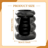Maxbell Ceramic Essential Oil Burner Home Decor Aroma Burner for Bedroom Yoga Office Black