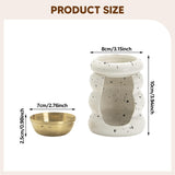 Maxbell Ceramic Essential Oil Burner Gift Tealight Candle Holder for Party Home Yoga White Black Dot