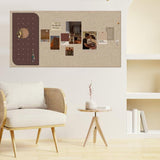 Maxbell Cork Bulletin Board Tack Board Cork Board for Message Photo Office Home 60x120 Coffee