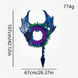 Maxbell Halloween Wreath Artificial Wreath Hanging Ornament for Garden Festival Yard