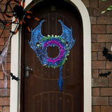 Maxbell Halloween Wreath Artificial Wreath Hanging Ornament for Garden Festival Yard