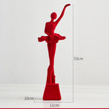 Maxbell Ballet Dancer Figurine Craft Tabletop Ornament for Bookshelf Decor Accessory Style A