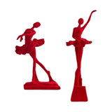 Maxbell Ballet Dancer Figurine Craft Tabletop Ornament for Bookshelf Decor Accessory Style A