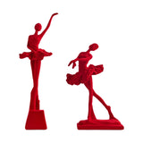 Maxbell Ballet Dancer Figurine Craft Tabletop Ornament for Bookshelf Decor Accessory Style A