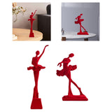 Maxbell Ballet Dancer Figurine Craft Tabletop Ornament for Bookshelf Decor Accessory Style A