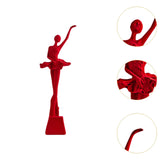 Maxbell Ballet Dancer Figurine Craft Tabletop Ornament for Bookshelf Decor Accessory Style A