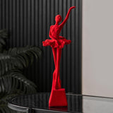 Maxbell Ballet Dancer Figurine Craft Tabletop Ornament for Bookshelf Decor Accessory Style A