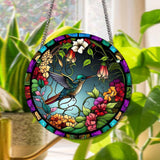Maxbell Hummingbird Window Suncatcher 5.9'' Spring Ornament for Patio Bedroom Summer
