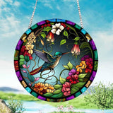 Maxbell Hummingbird Window Suncatcher 5.9'' Spring Ornament for Patio Bedroom Summer