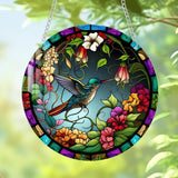 Maxbell Hummingbird Window Suncatcher 5.9'' Spring Ornament for Patio Bedroom Summer