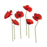 Maxbell Red Flower Wall Decal Elegant Floral Wall Decor for Living Room Home Nursery