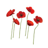 Maxbell Red Flower Wall Decal Elegant Floral Wall Decor for Living Room Home Nursery