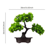 Maxbell Artificial Bonsai Tree Desk Display Plants Indoor for Desk Living Room Table Double pine