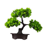 Maxbell Artificial Bonsai Tree Desk Display Plants Indoor for Desk Living Room Table Double pine