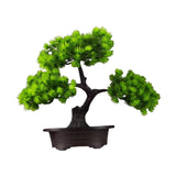 Maxbell Artificial Bonsai Tree Desk Display Plants Indoor for Desk Living Room Table Double pine