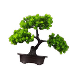 Maxbell Artificial Bonsai Tree Desk Display Plants Indoor for Desk Living Room Table Double pine