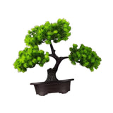 Maxbell Artificial Bonsai Tree Desk Display Plants Indoor for Desk Living Room Table Double pine