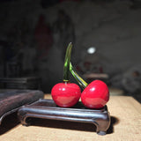 Maxbell 2x Fruit Cherry Statue Cherry Sculpture for Office Car Dashboard Dining Room