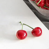 Maxbell 2x Fruit Cherry Statue Cherry Sculpture for Office Car Dashboard Dining Room