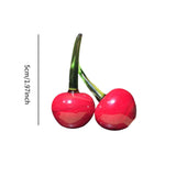 Maxbell 2x Fruit Cherry Statue Cherry Sculpture for Office Car Dashboard Dining Room