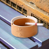Maxbell Ashtray Steamer Design Ornament Ash Holder with Lid for Indoor Desktop Patio