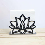 Maxbell Lotus Napkin Holder Vintage Metal Organizer for Farmhouse Restaurant Kitchen
